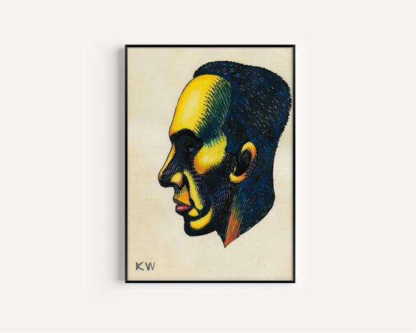 Karl Wiener — Profile Head Study No. 1 | Expressionist Art Print