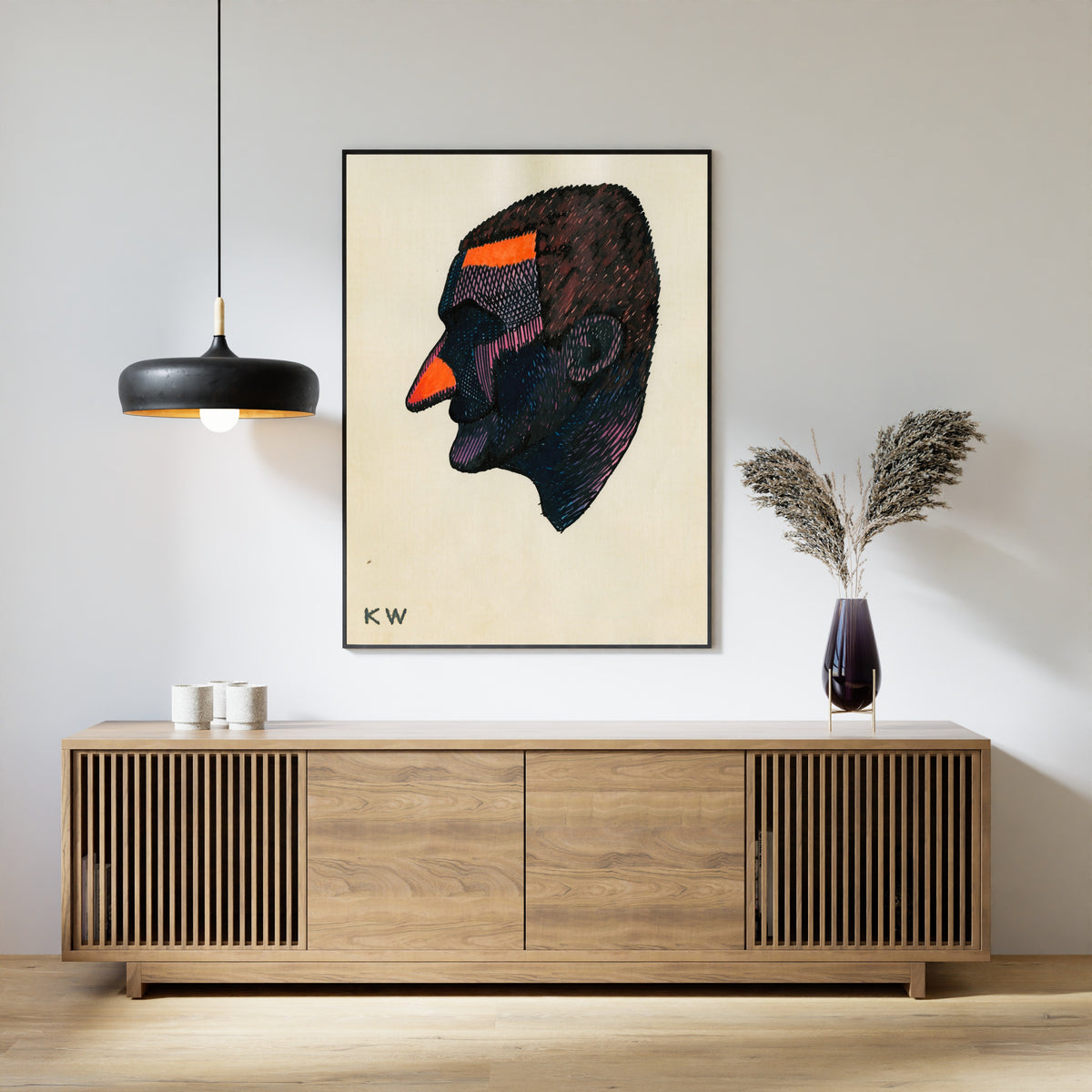 Karl Wiener — Profile Head Study No. 2 | Expressionist Art Print
