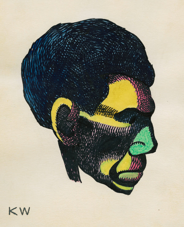 Karl Wiener — Profile Head Study No. 6 | Expressionist Art Print