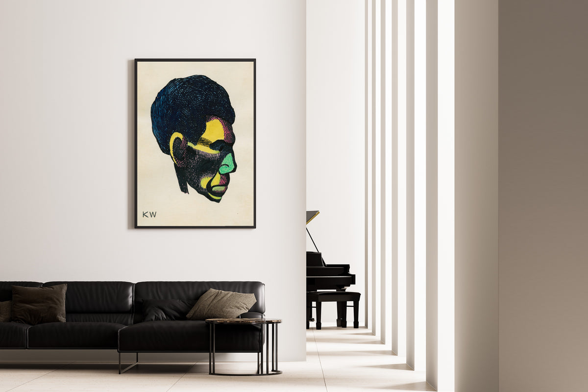 Karl Wiener — Profile Head Study No. 6 | Expressionist Art Print
