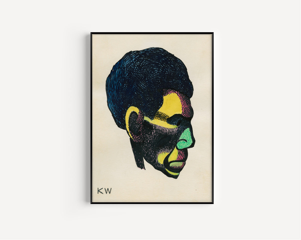 Karl Wiener — Profile Head Study No. 6 | Expressionist Art Print