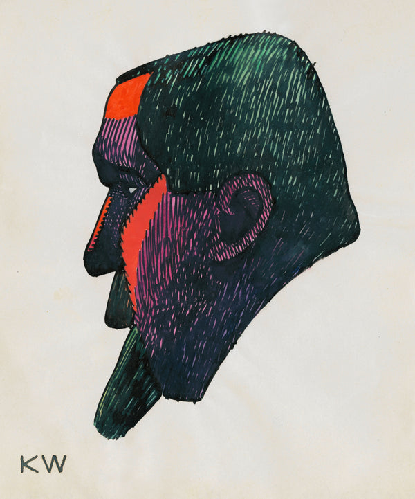 Karl Wiener — Profile Head Study No. 8 | Expressionist Art Print
