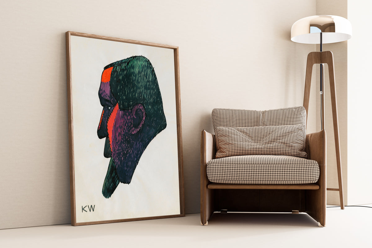 Karl Wiener — Profile Head Study No. 8 | Expressionist Art Print