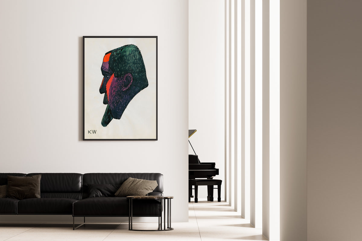 Karl Wiener — Profile Head Study No. 8 | Expressionist Art Print