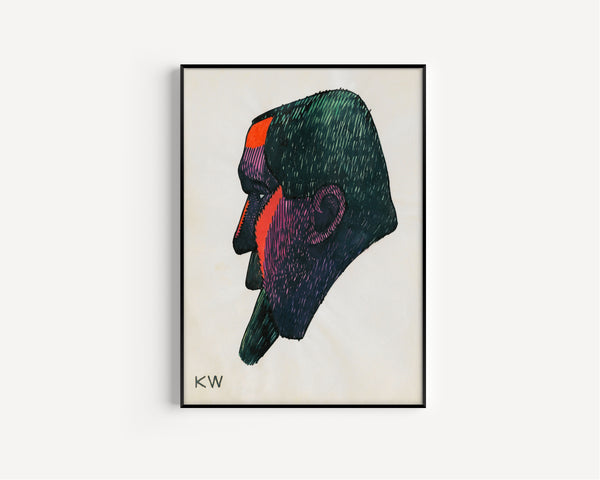 Karl Wiener — Profile Head Study No. 8 | Expressionist Art Print