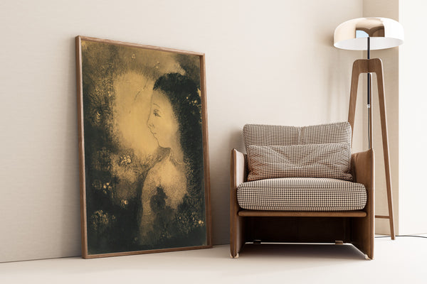 Odilon Redon — Profile of a Woman with Flowers | Symbolist Art Print