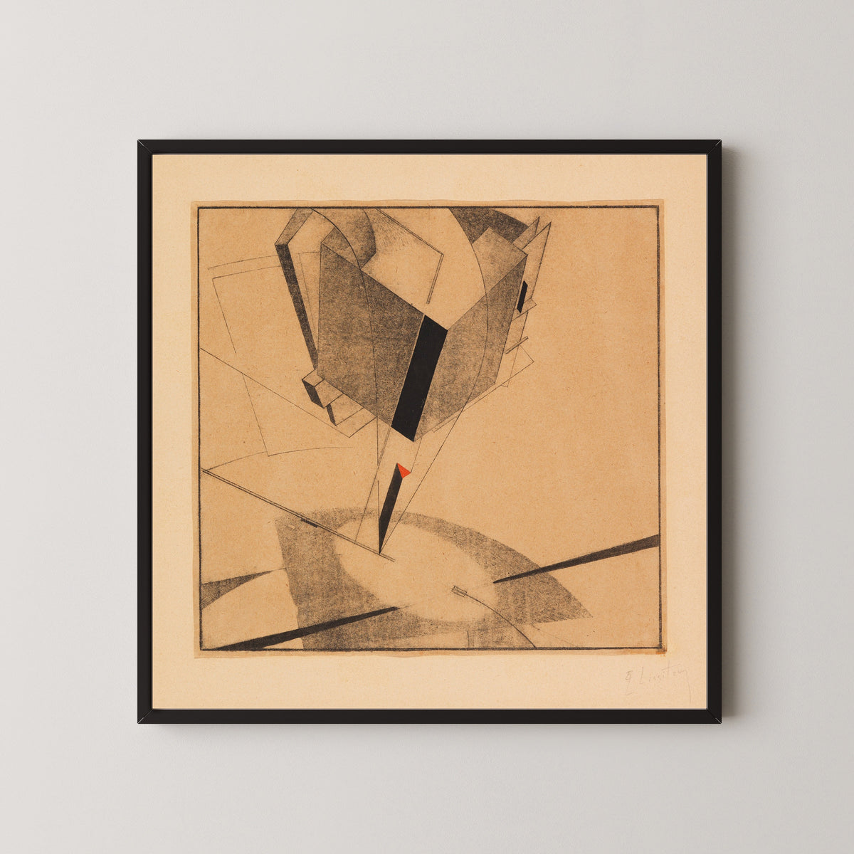 El Lissitzky — Proun 5A | Constructivist Lithograph Print