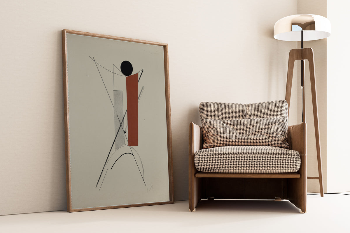 El Lissitzky — Proun Portfolio: Black Disc on a Red Bar | Constructivist Lithograph Print