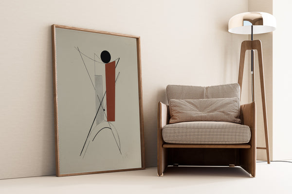 El Lissitzky — Proun Portfolio: Black Disc on a Red Bar | Constructivist Lithograph Print