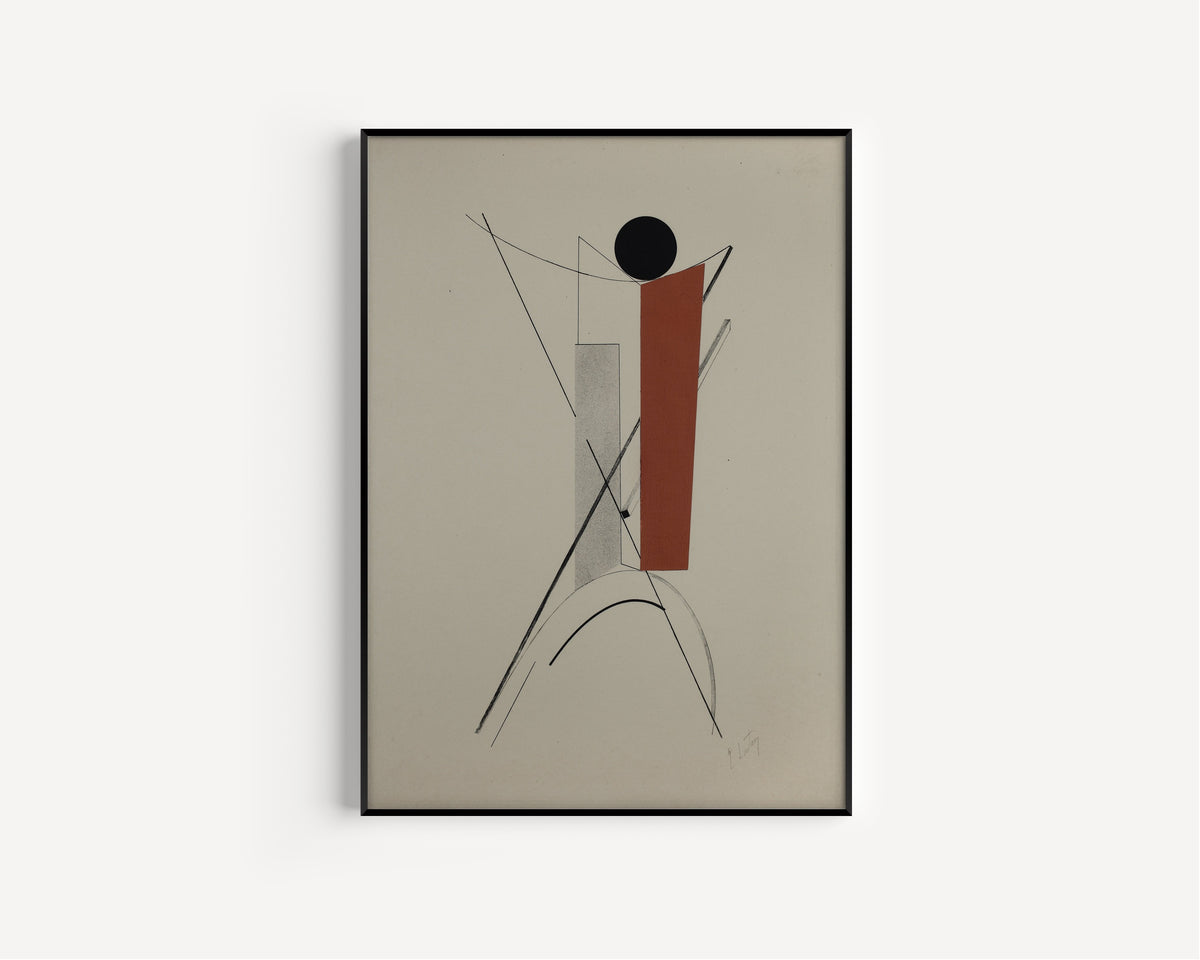 El Lissitzky — Proun Portfolio: Black Disc on a Red Bar | Constructivist Lithograph Print