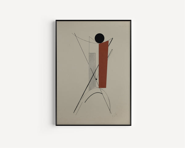 El Lissitzky — Proun Portfolio: Black Disc on a Red Bar | Constructivist Lithograph Print