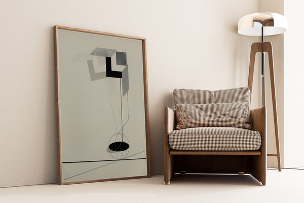 El Lissitzky — Proun Portfolio: Grey Planes over a Black Ellipse | Constructivist Lithograph Print