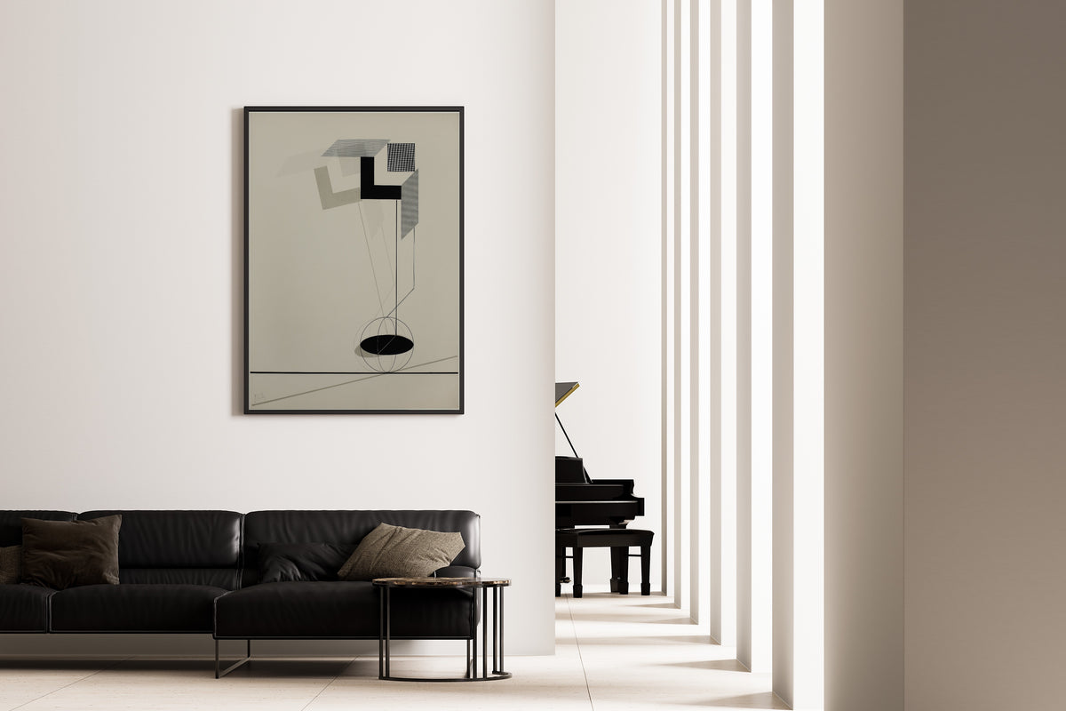 El Lissitzky — Proun Portfolio: Grey Planes over a Black Ellipse | Constructivist Lithograph Print
