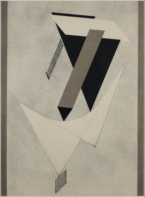 El Lissitzky — Proun Portfolio: Grey and Black Triangles | Constructivist Lithograph Print
