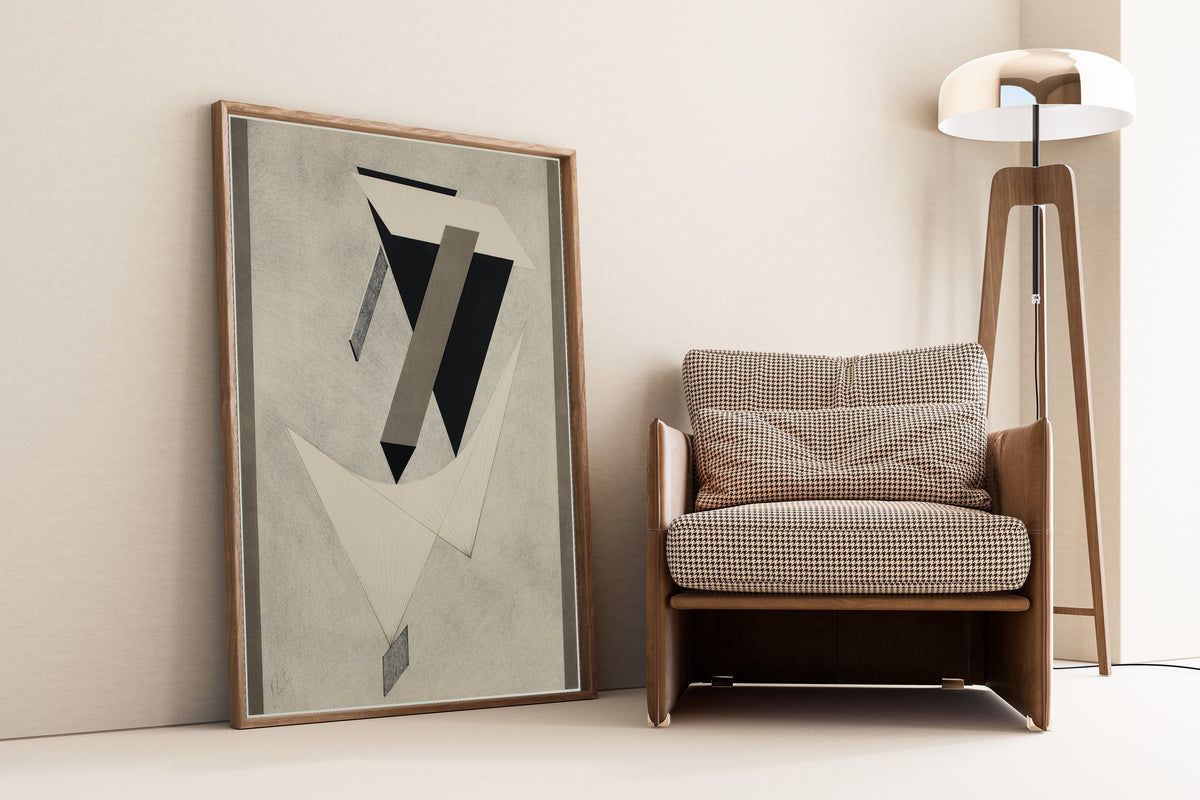 El Lissitzky — Proun Portfolio: Grey and Black Triangles | Constructivist Lithograph Print