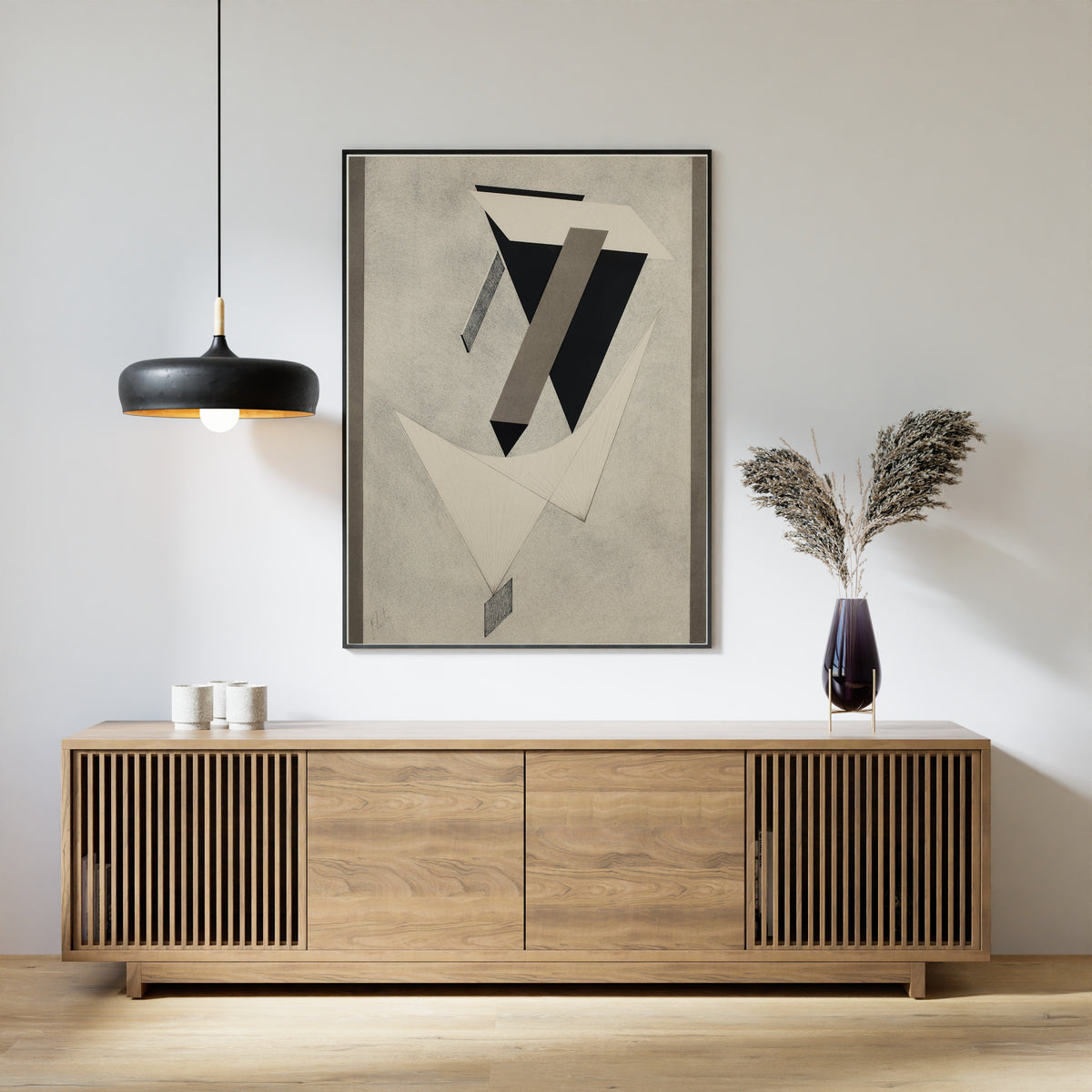 El Lissitzky — Proun Portfolio: Grey and Black Triangles | Constructivist Lithograph Print