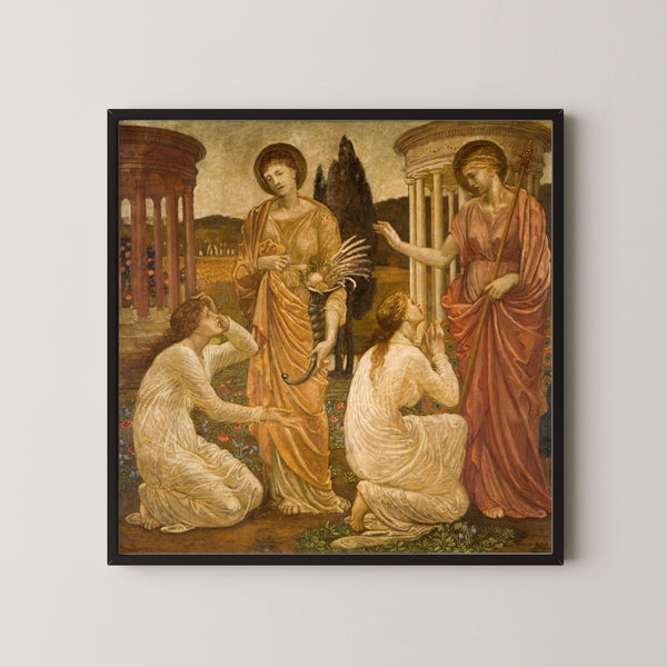 Edward Burne-Jones — Psyche at the Shrines of Juno and Ceres | Pre-Raphaelite Art Print