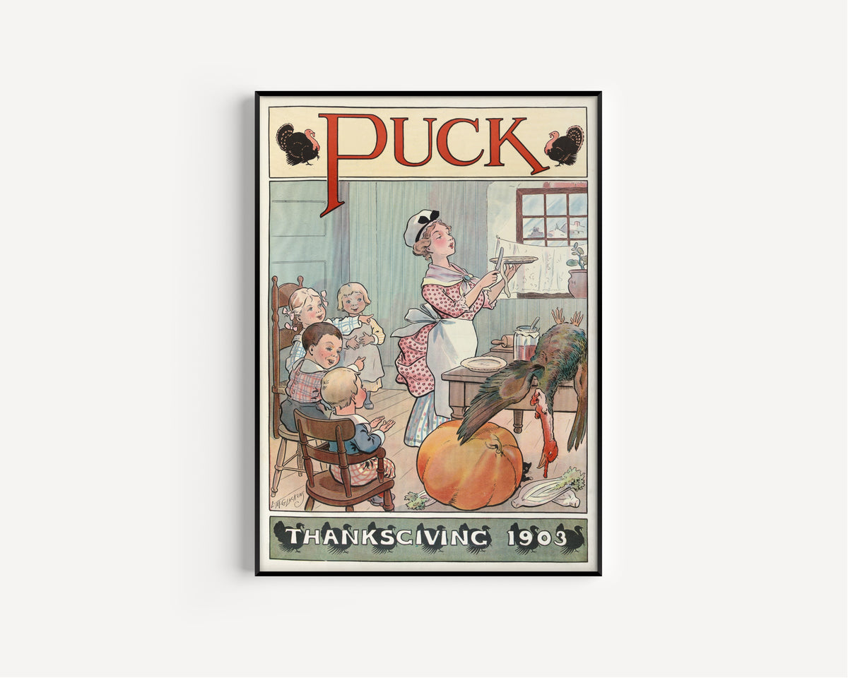 Louis Glackens — Puck, Thanksgiving 1903 | Vintage Thanksgiving Print