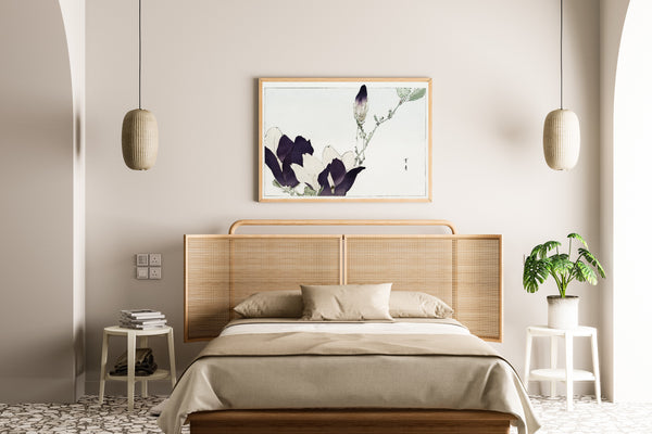 Watanabe Seitei — Purple magnolia | Japanese Bird & Flower Woodblock Print