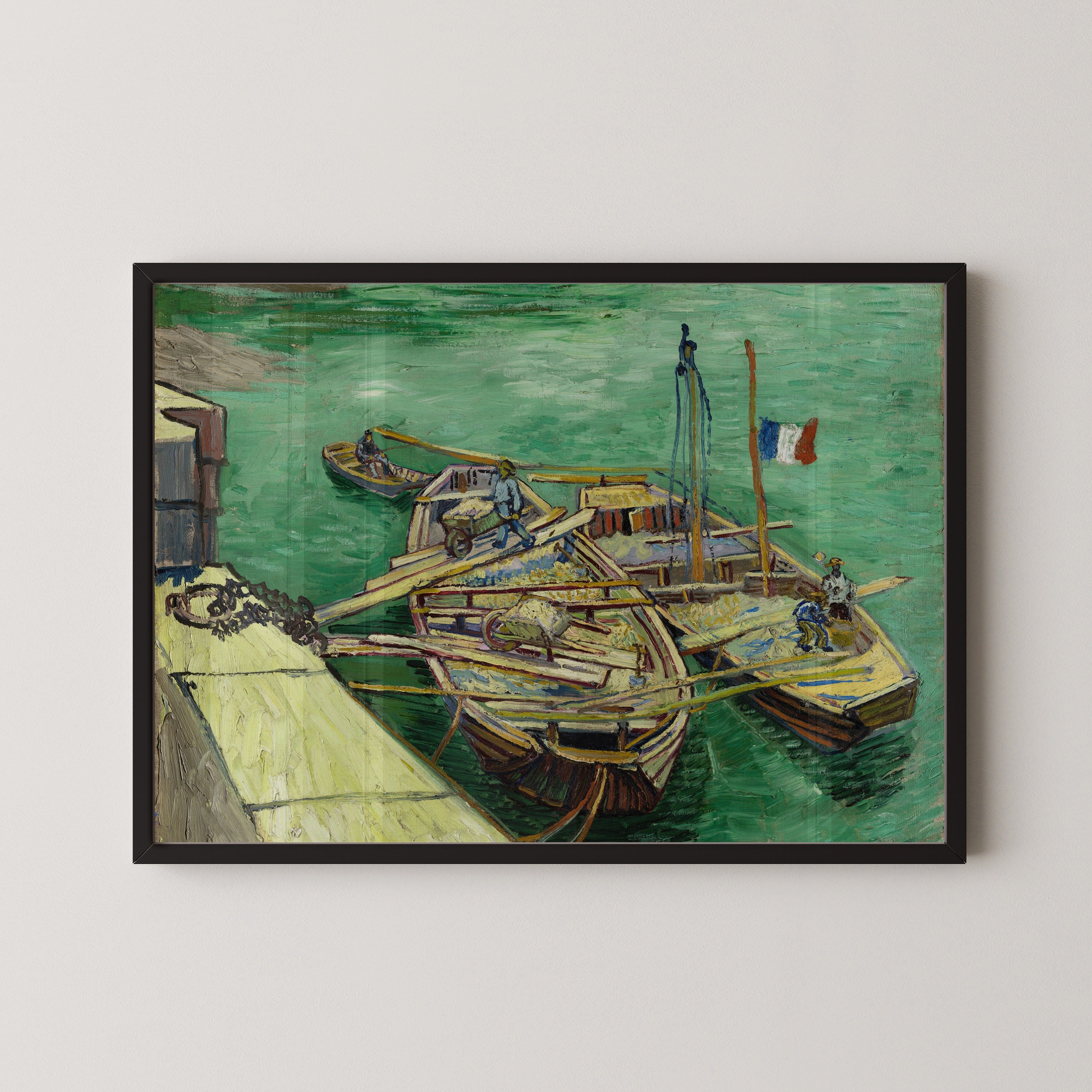 Vincent van Gogh — Quay with Men Unloading Sand Barges | Fine Art Print