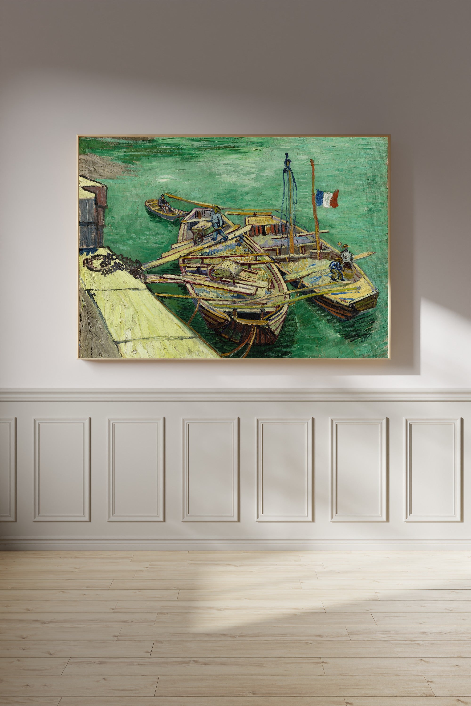 Vincent van Gogh — Quay with Men Unloading Sand Barges | Fine Art Print