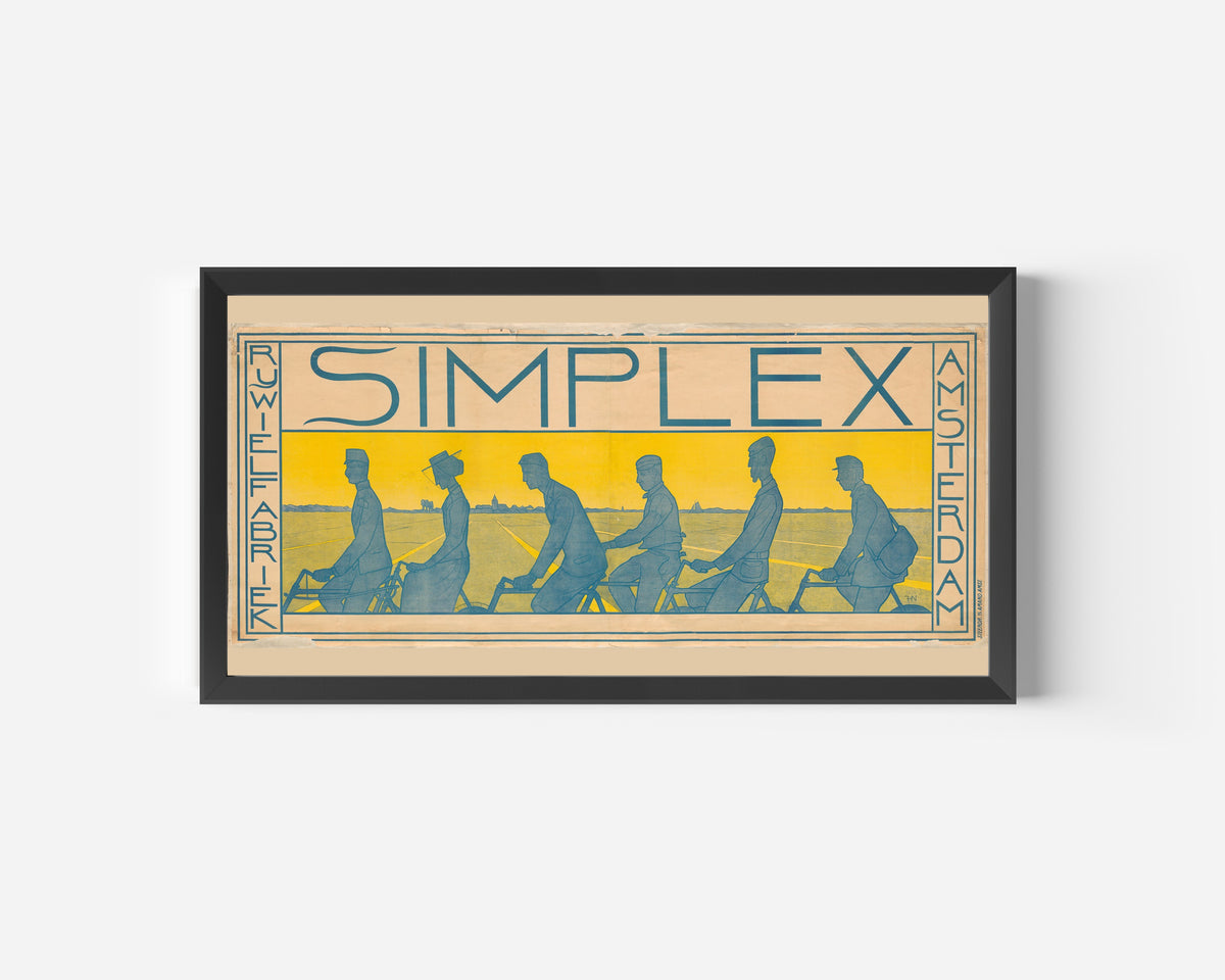 Ferdinand Hart Nibbrig — Simplex Rijwielfabriek Amsterdam [Simplex Bicycle Factory Amsterdam] | Vintage Poster Print