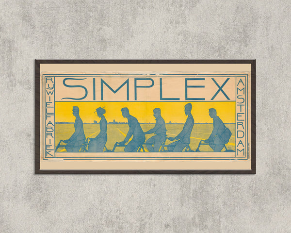 Ferdinand Hart Nibbrig — Simplex Rijwielfabriek Amsterdam [Simplex Bicycle Factory Amsterdam] | Vintage Poster Print