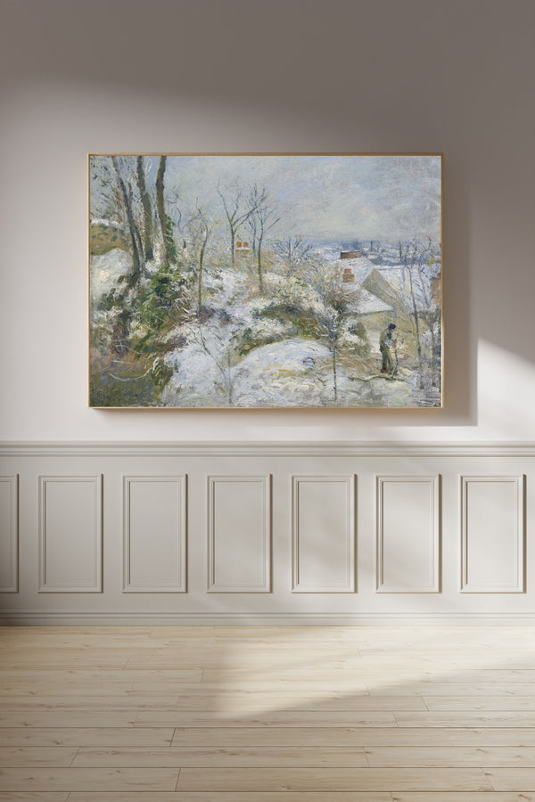 Camille Pissarro — Rabbit Warren at Pontoise, Snow | Fine Art Print