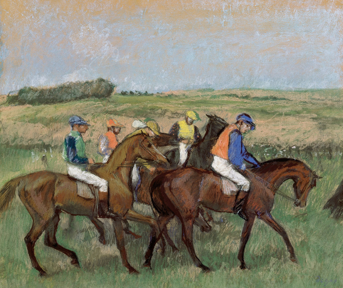 Edgar Degas — Races (Five Jockeys) | Fine Art Print