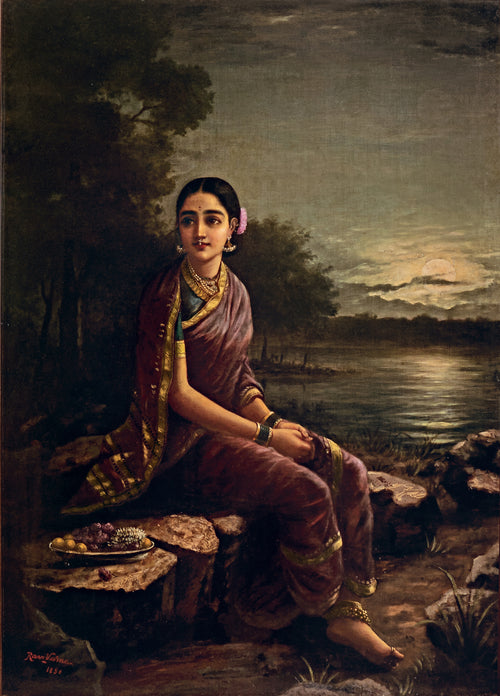 Raja Ravi Varma — Radha in the Moonlight | Fine Art Print
