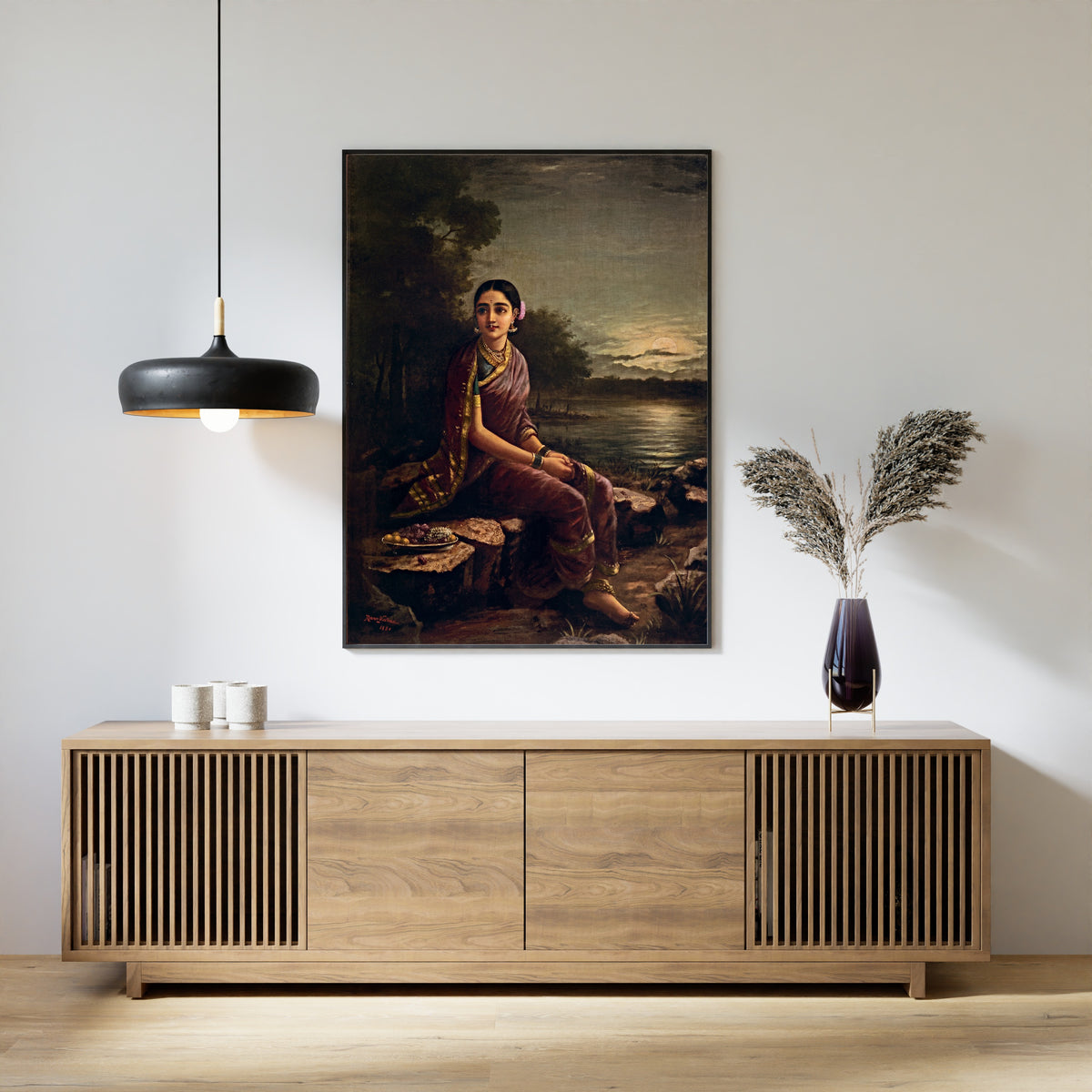 Raja Ravi Varma — Radha in the Moonlight | Fine Art Print