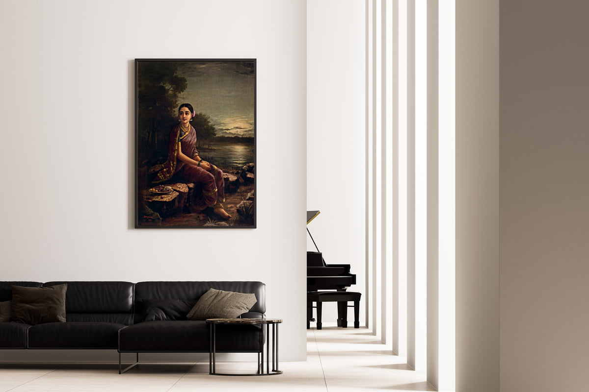 Raja Ravi Varma — Radha in the Moonlight | Fine Art Print