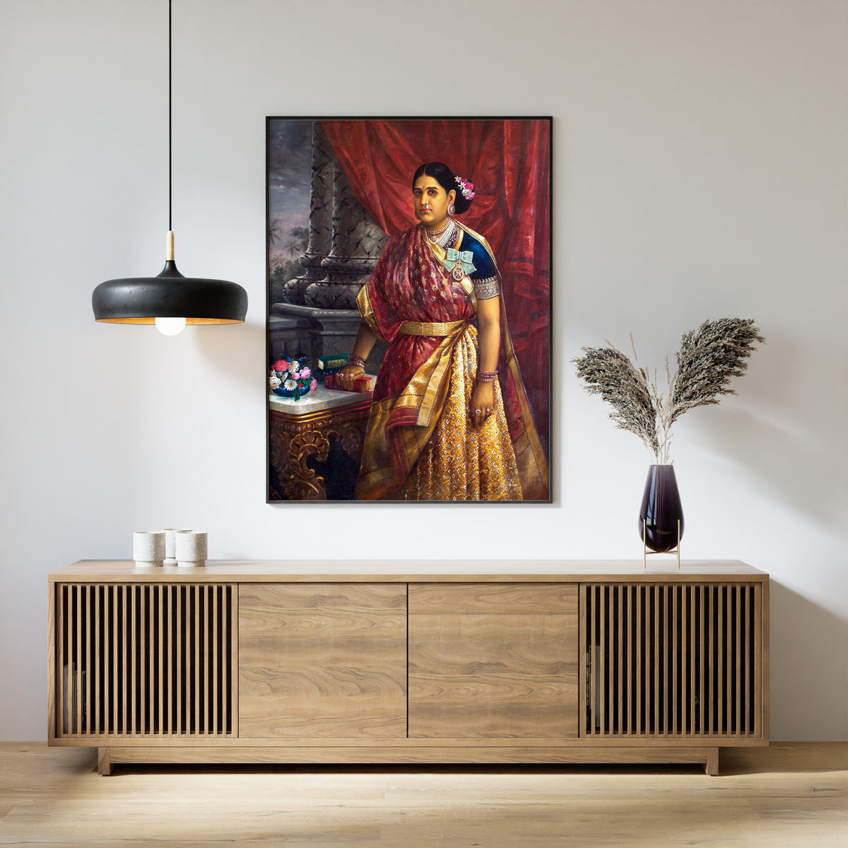 Raja Ravi Varma — Rani Bharani Thirunal Lakshmi Bayi of Travancore | Fine Art Print