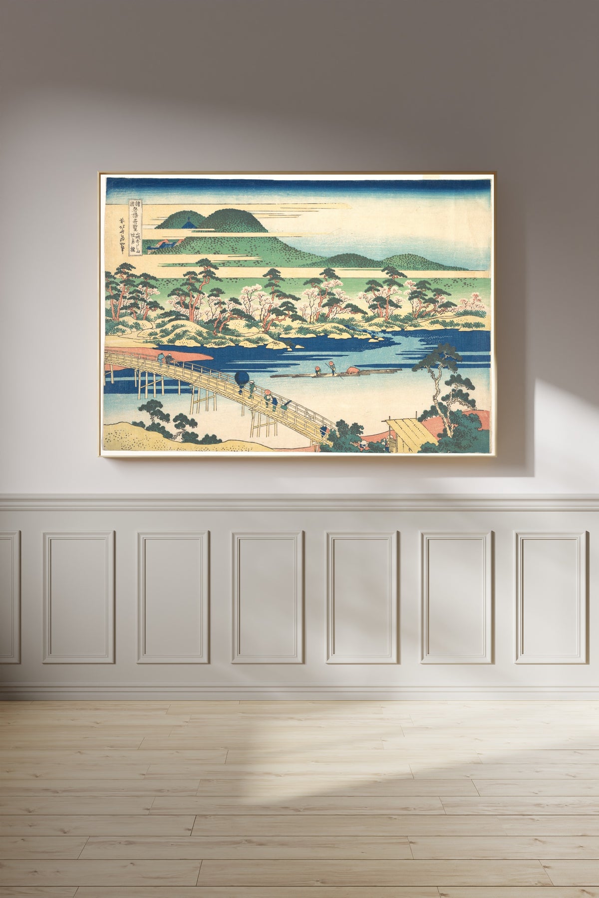 Katsushika Hokusai — Remarkable Views of Bridges in Various Provinces: Togetsu Bridge at Arashiyama in Yamashiro | Japanese Woodblock Print (Ukiyo-e)