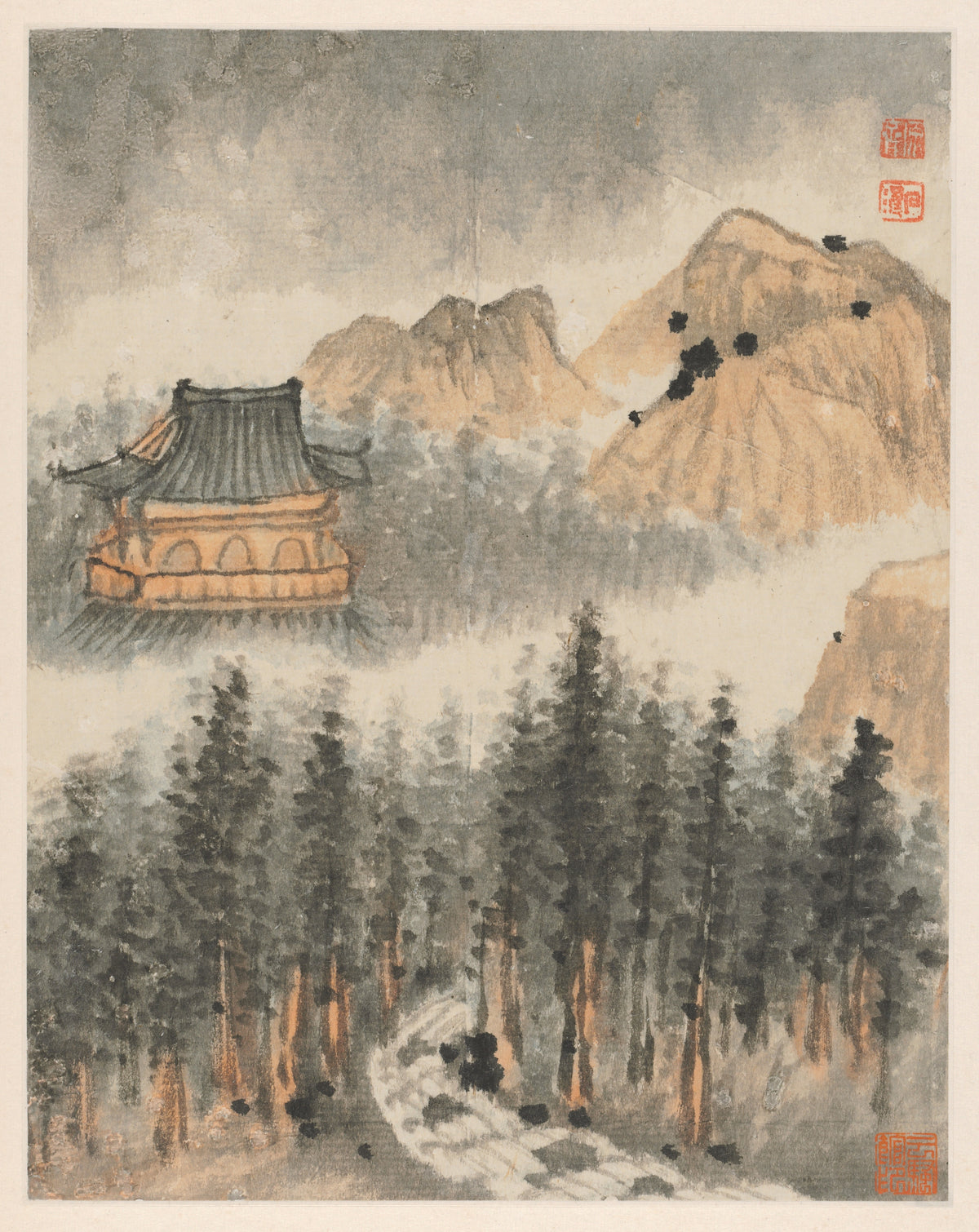 Shitao — Reminiscences of Qinhuai River | Chinese Ink Painting Art Print