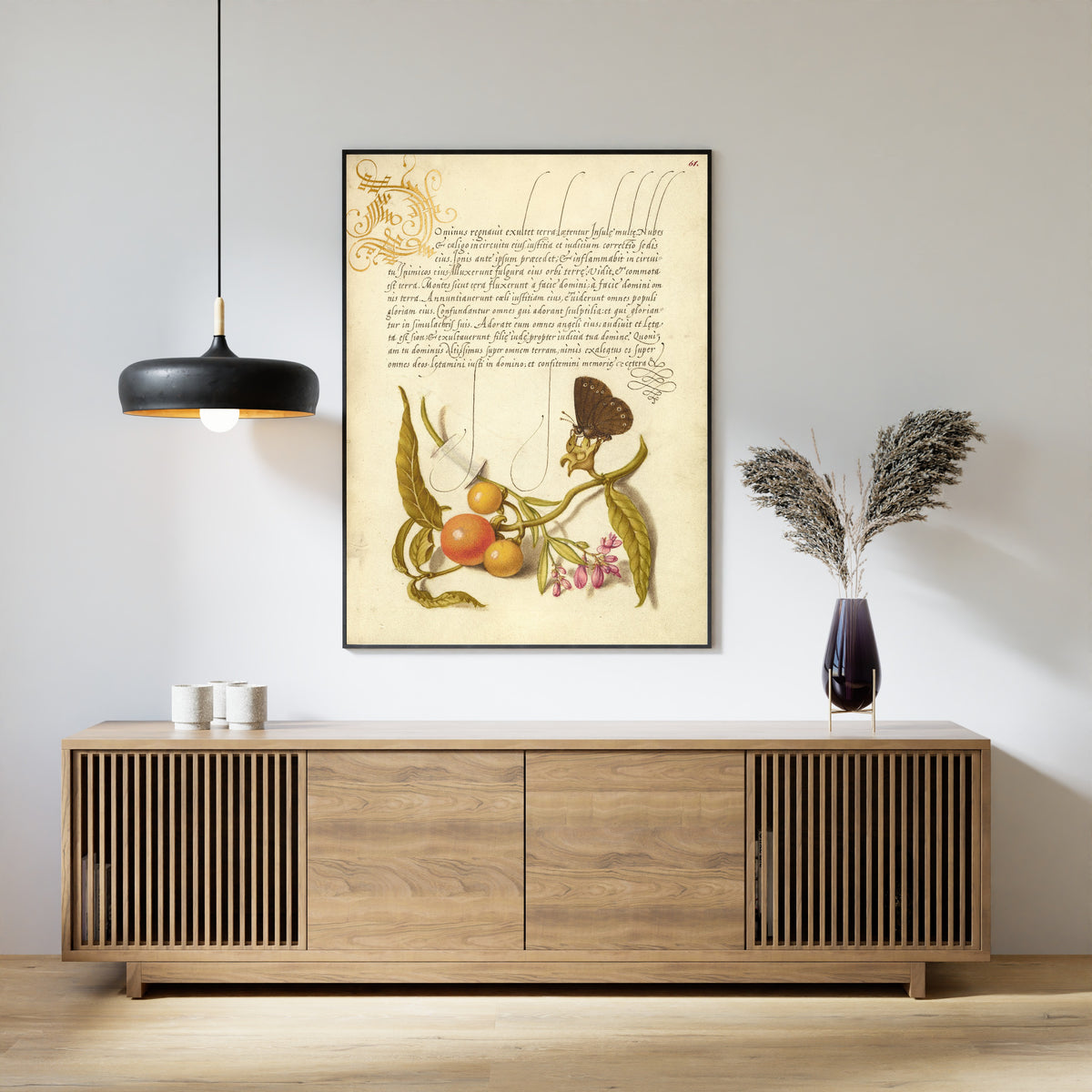 Joris Hoefnagel — Ringlet, False Jerusalem Cherry, and Milkwort | Botanical Calligraphy Print