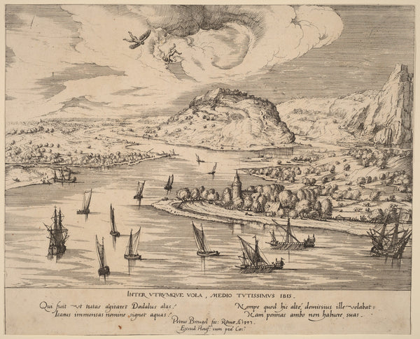 Pieter Bruegel the Elder — River Landscape with the Fall of Icarus | Engraving Print