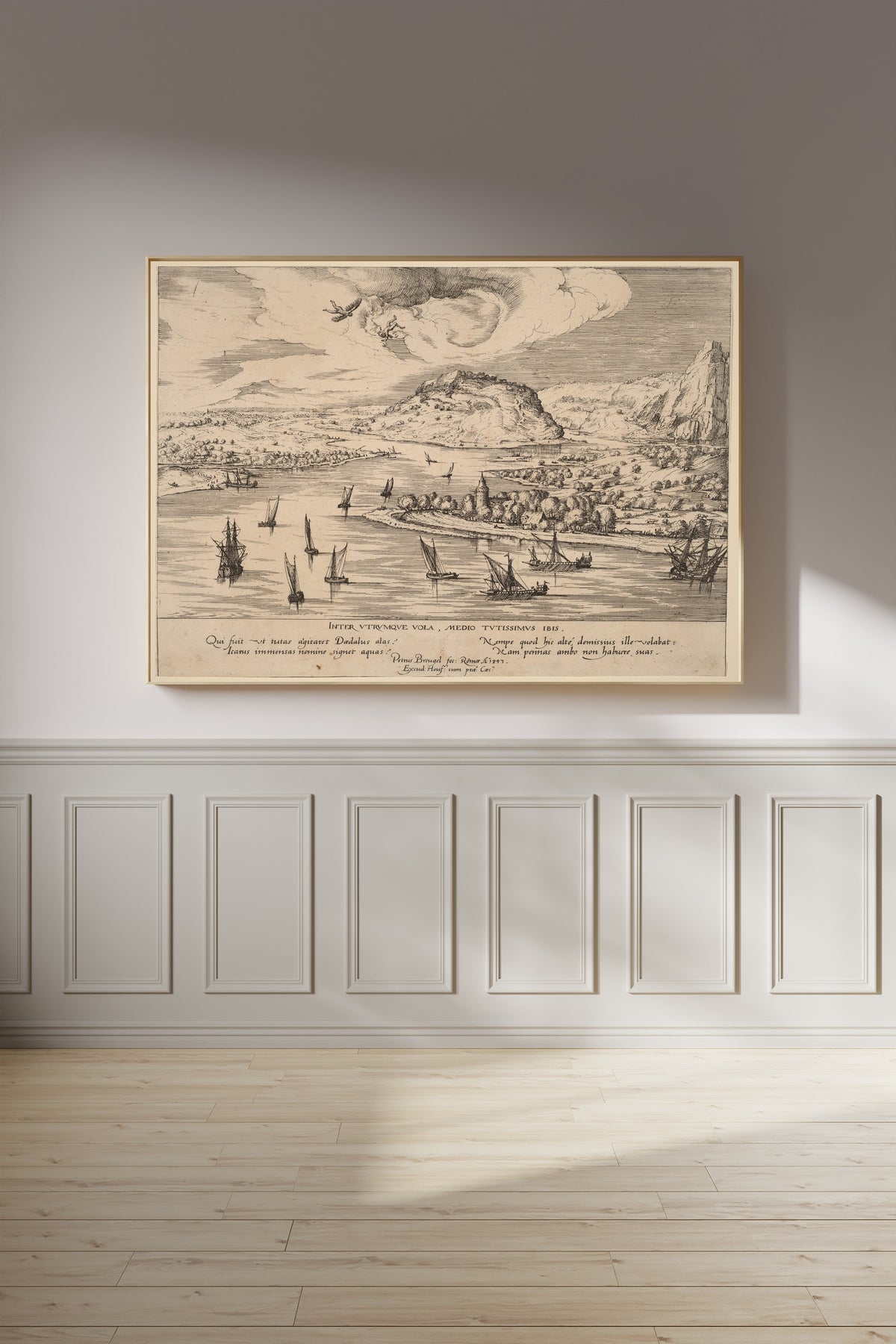 Pieter Bruegel the Elder — River Landscape with the Fall of Icarus | Engraving Print