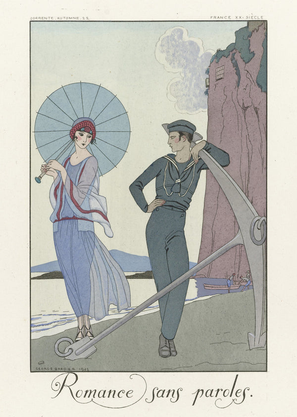 George Barbier — Romance sans paroles | Art Deco Fashion Print