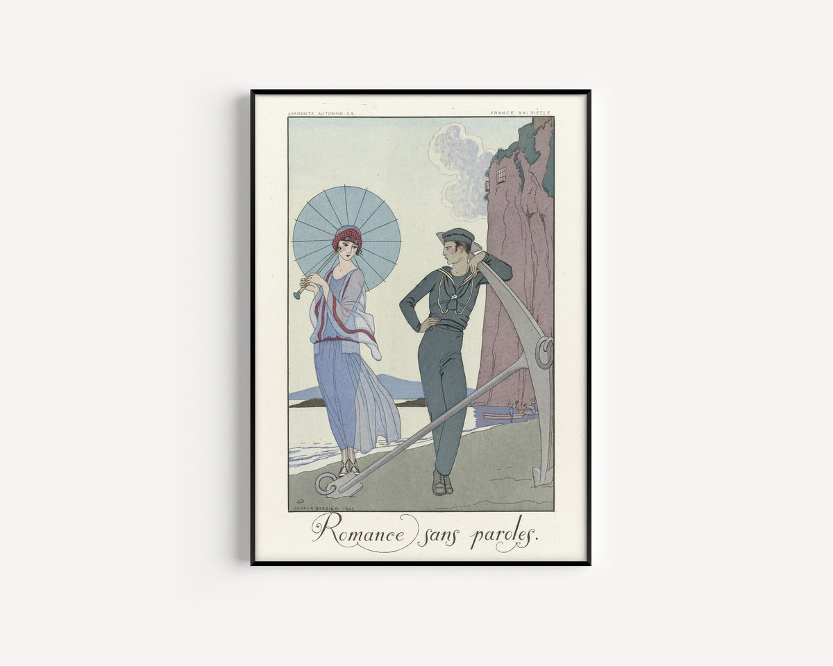 George Barbier — Romance sans paroles | Art Deco Fashion Print
