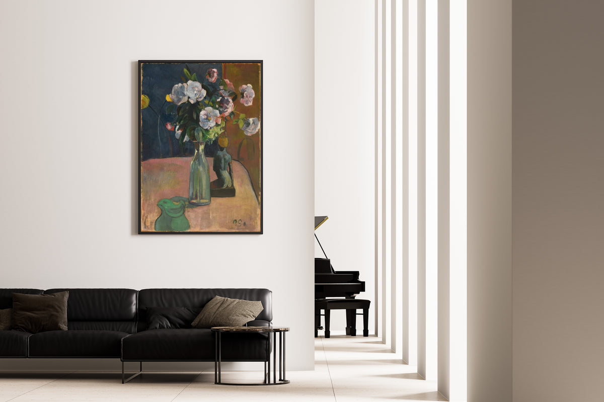 Paul Gauguin — Roses and Statuette | Fine Art Print