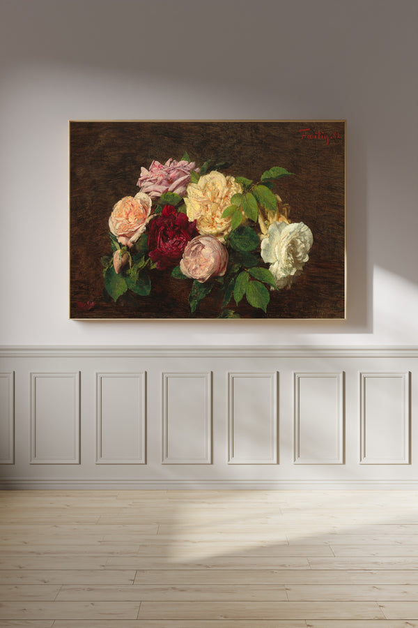 Henri Fantin-Latour — Roses de Nice on a Table | Fine Art Print