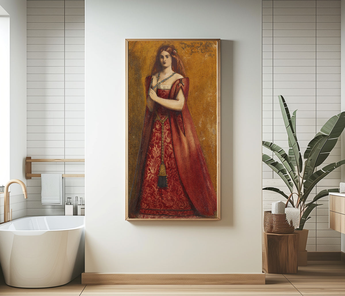 Dante Gabriel Rossetti — Rosso Vestita (Dressed in Red) | Pre-Raphaelite Art Print