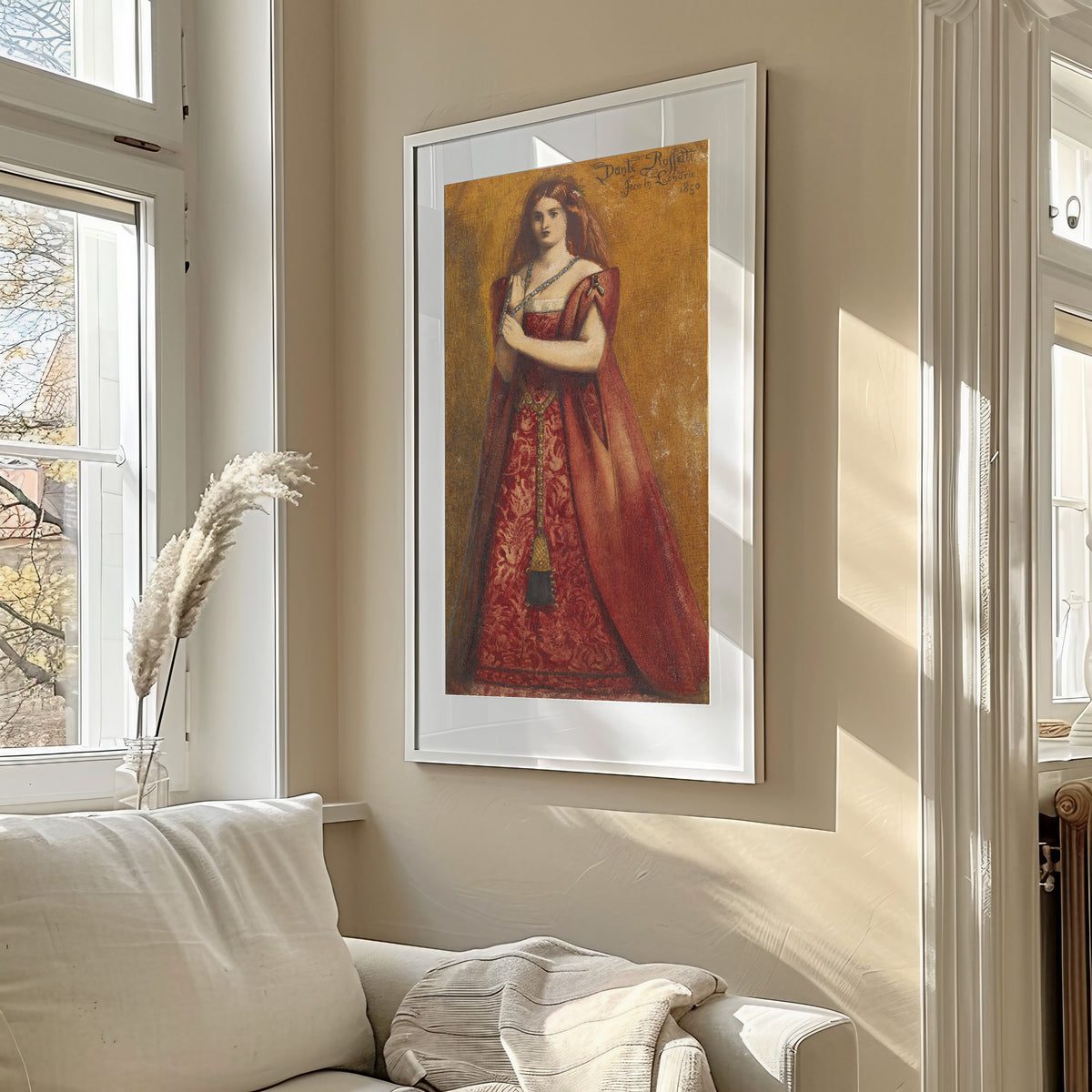 Dante Gabriel Rossetti — Rosso Vestita (Dressed in Red) | Pre-Raphaelite Art Print