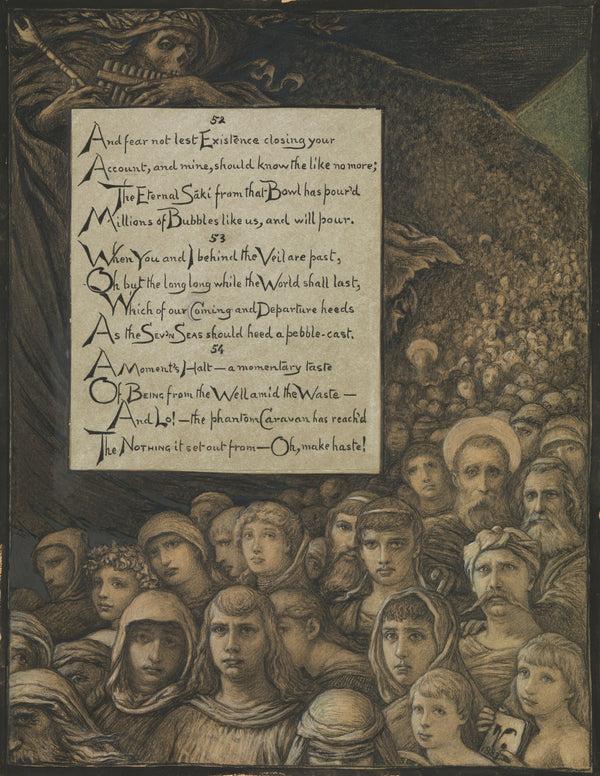 Elihu Vedder — Rubáiyát of Omar Khayyám: Death's Review | Illustration Art Print