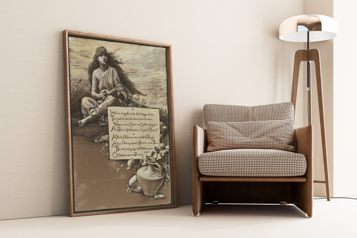 Elihu Vedder — Rubáiyát of Omar Khayyám: The Song in the Wilderness | Illustration Art Print