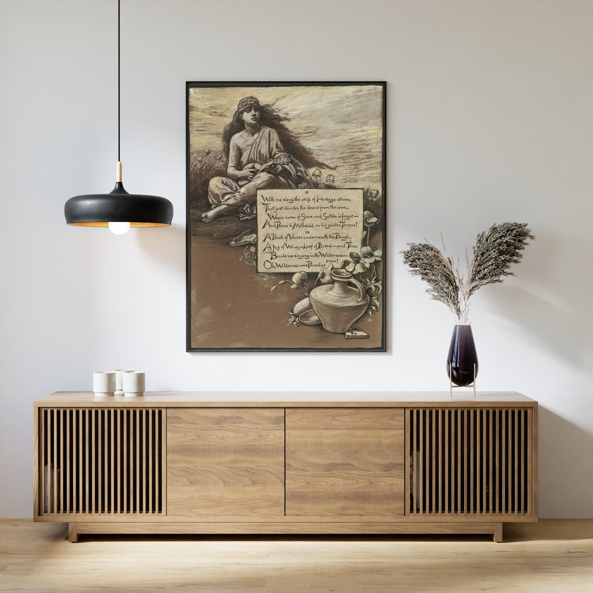 Elihu Vedder — Rubáiyát of Omar Khayyám: The Song in the Wilderness | Illustration Art Print