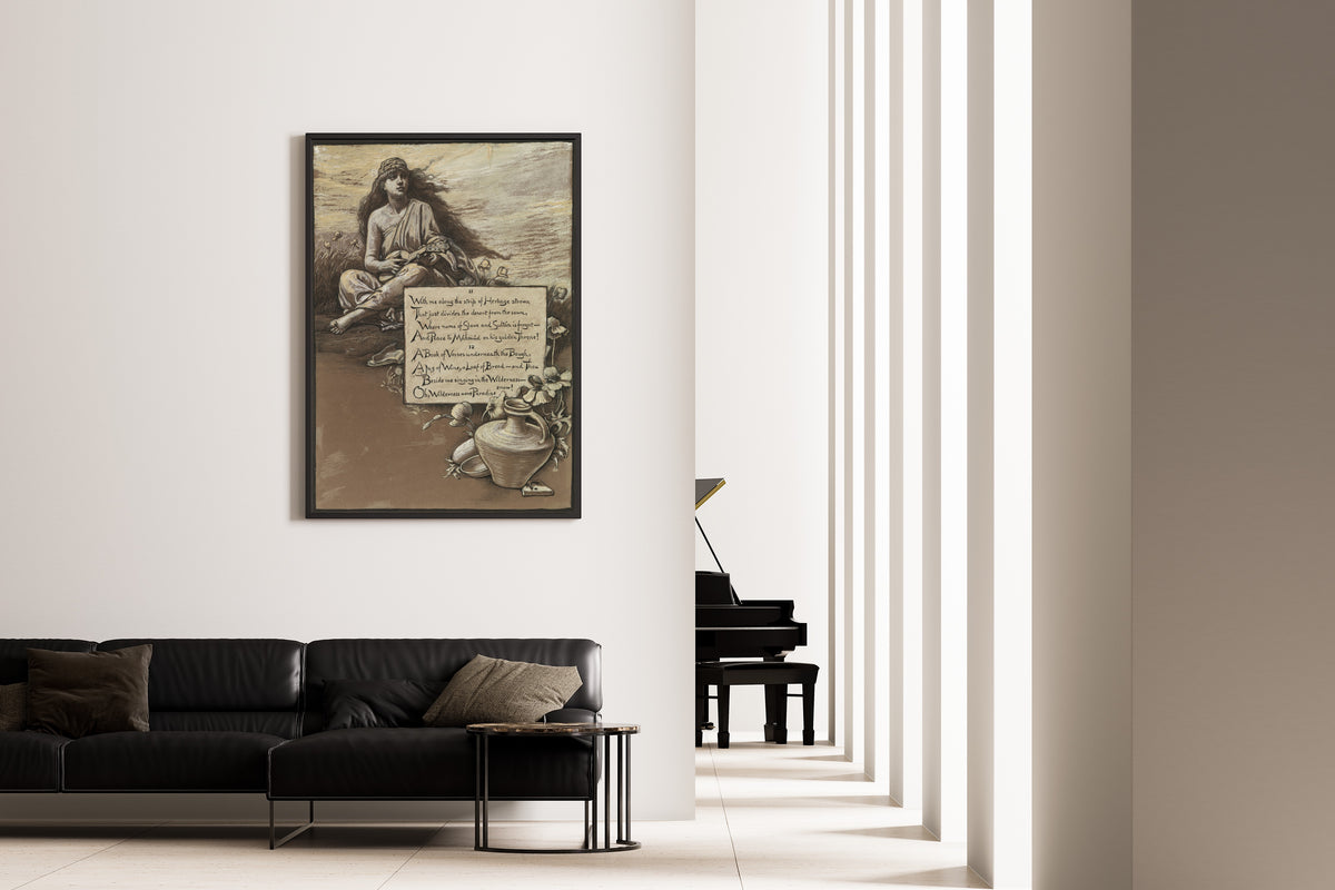 Elihu Vedder — Rubáiyát of Omar Khayyám: The Song in the Wilderness | Illustration Art Print