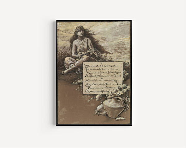 Elihu Vedder — Rubáiyát of Omar Khayyám: The Song in the Wilderness | Illustration Art Print