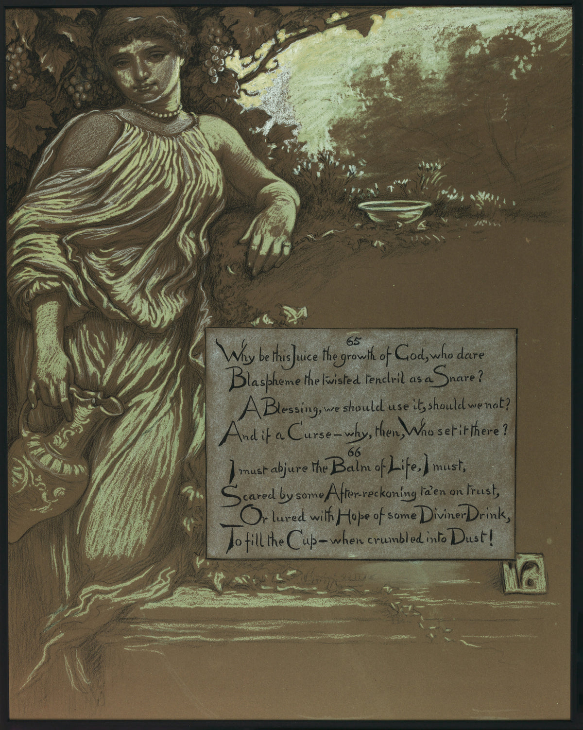 Elihu Vedder — Rubáiyát of Omar Khayyám: The Vine | Illustration Art Print